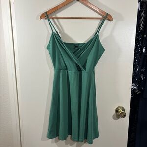 Wild Fable Green Ribbed Mini Dress Size L